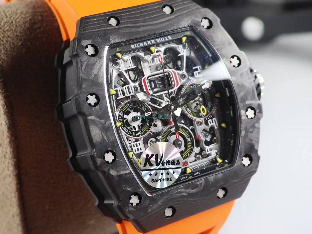 KV Factory  top 复刻 RICHARD MILLE RM-011锻造 carbon fiber 系列【原版 carbon fiber 纹路】V2全新升级版 / KVRM11V2