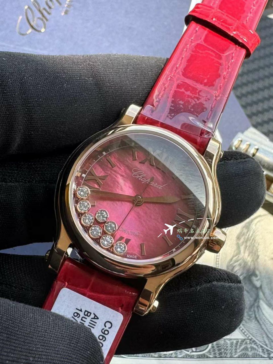 YF Chopard  top 复刻高仿女表HAPPY SPORT红色贝母系列275378-5005 wrist watch  