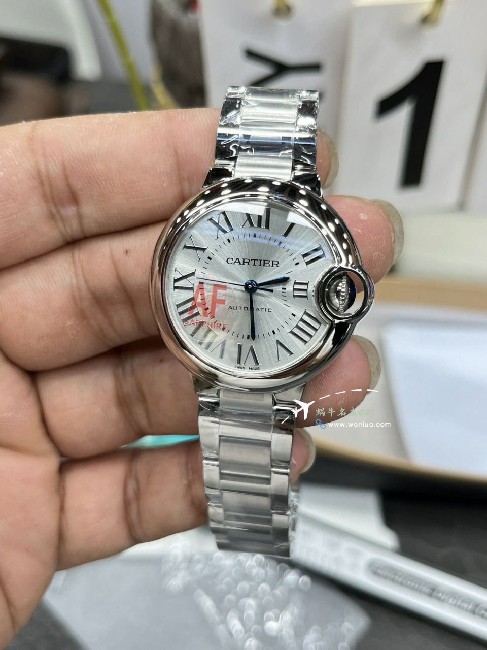 AF Cartier  蓝气球33毫米 top 复刻高仿女士手表WSBB0062 wrist watch  