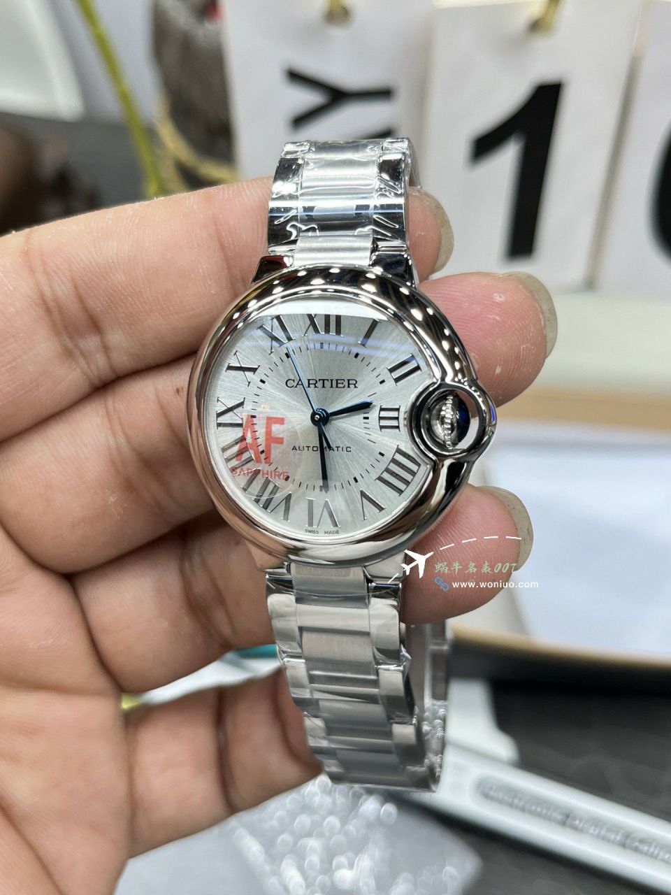 AF Cartier  蓝气球33毫米 top 复刻高仿女士手表WSBB0062 wrist watch  