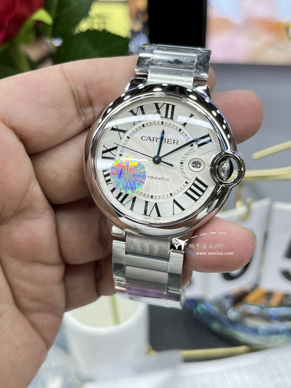 AF Cartier  蓝气球42毫米男装 top 复刻高仿手表W6920042 wrist watch  / K355