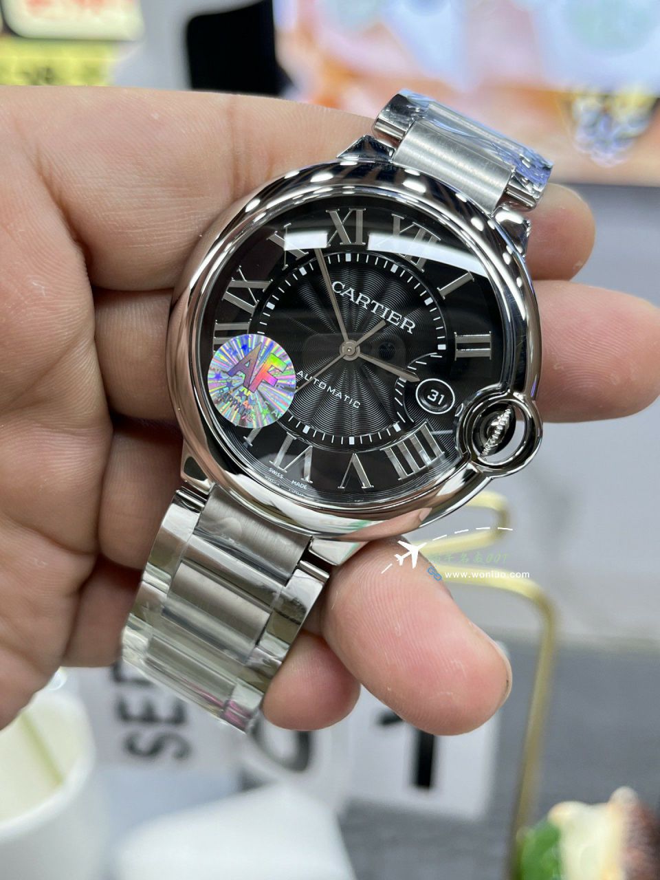 AF Cartier  蓝气球42毫米男装 top 复刻高仿手表W6920042 wrist watch  / K355