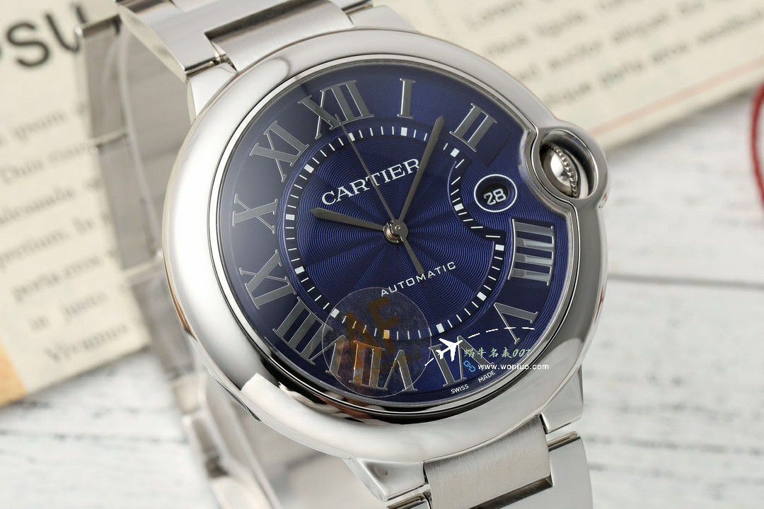 AF Cartier  蓝气球42毫米男装 top 复刻高仿手表W6920042 wrist watch  / K355