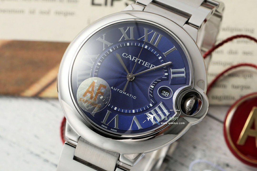 AF Cartier  蓝气球42毫米男装 top 复刻高仿手表W6920042 wrist watch  / K355