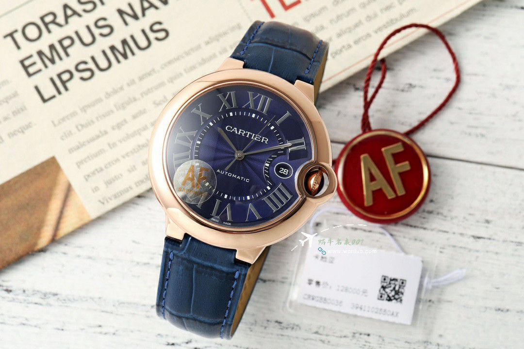 AF Cartier  蓝气球42毫米男装 top 复刻高仿手表W6920042 wrist watch  / K355