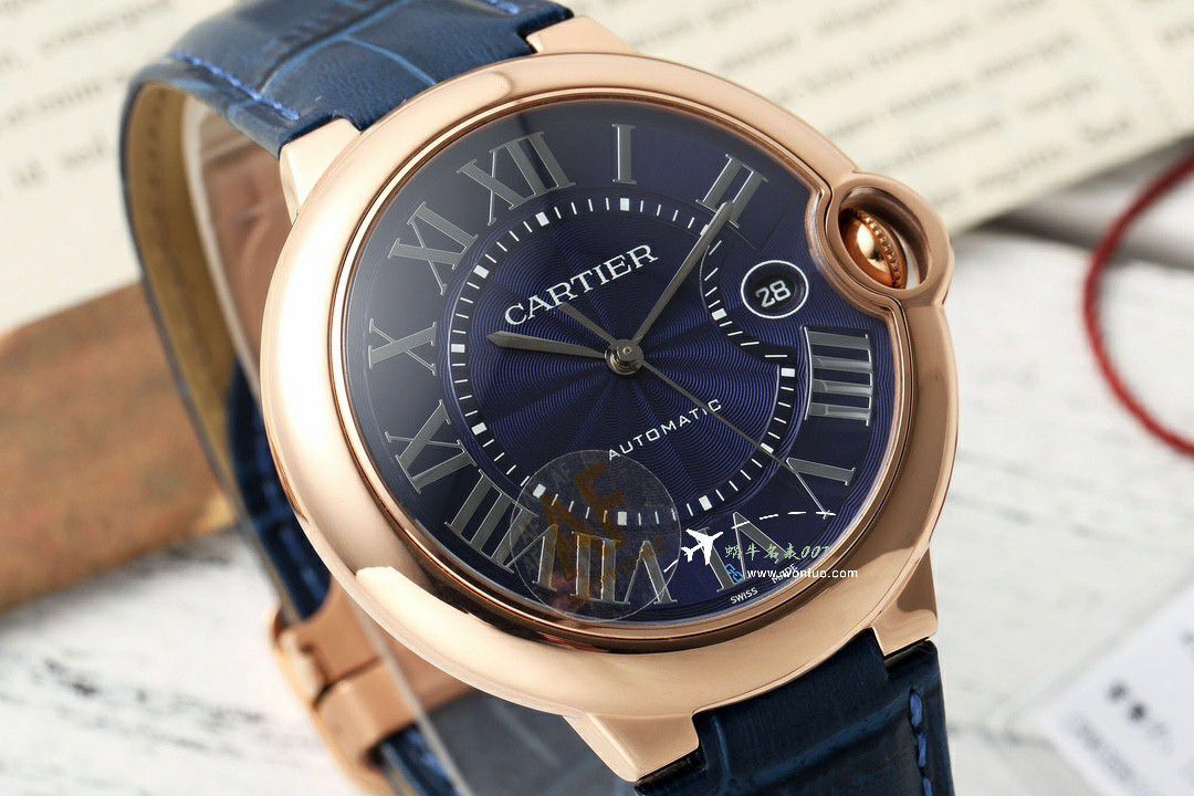 AF Cartier  蓝气球42毫米男装 top 复刻高仿手表W6920042 wrist watch  / K355