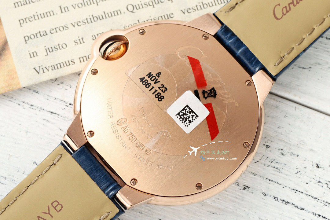 AF Cartier  蓝气球42毫米男装 top 复刻高仿手表W6920042 wrist watch  / K355