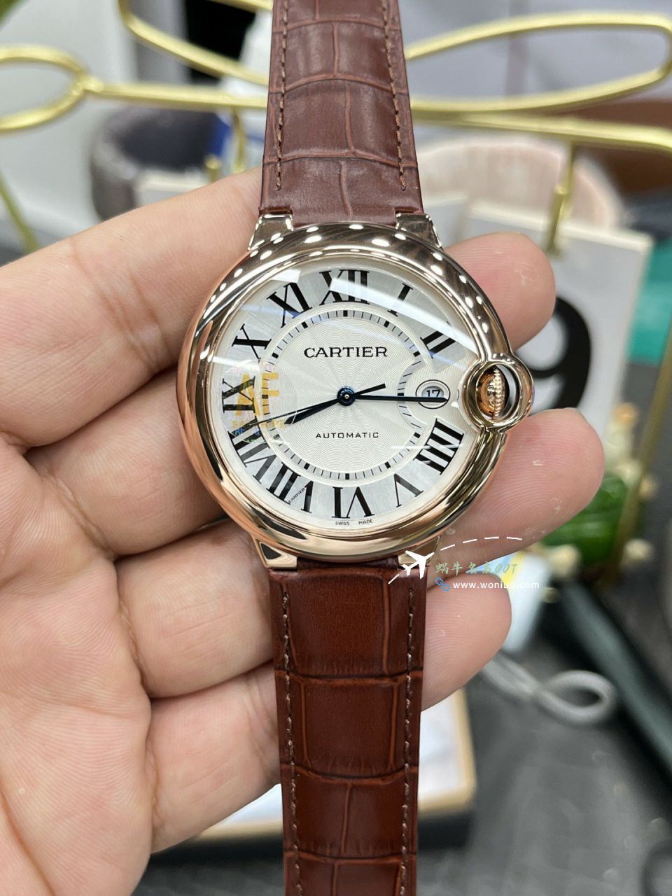 AF Cartier  蓝气球42毫米男装 top 复刻高仿手表W6920042 wrist watch  / K355