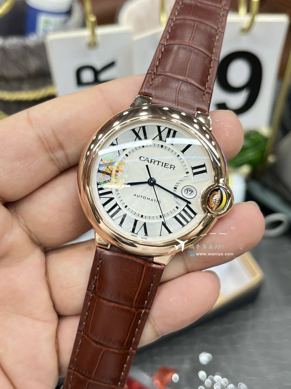 AF Cartier  蓝气球42毫米男装 top 复刻高仿手表W6920042 wrist watch  / K355