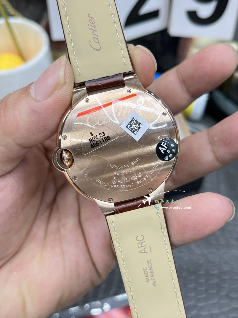 AF Cartier  蓝气球42毫米男装 top 复刻高仿手表W6920042 wrist watch  / K355