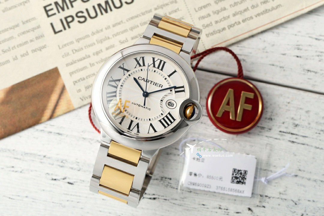 AF Factory  Cartier  蓝气球男装42MM系列复刻高仿W6920095 wrist watch  / K365