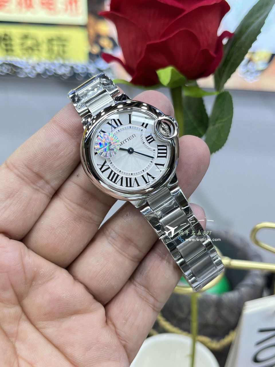 AF复刻高仿 Cartier  蓝气球33毫米女表W4BB0022 wrist watch  