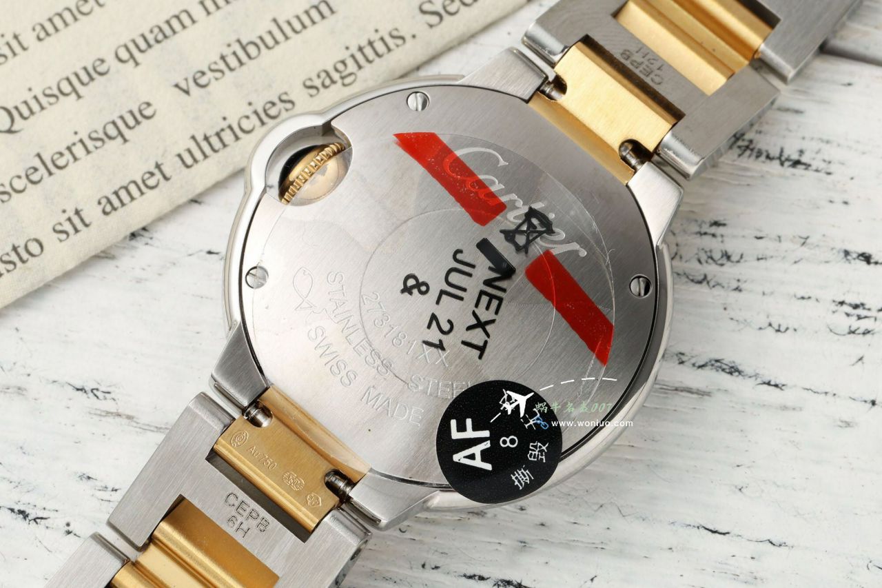 AF Cartier  蓝气球女表28石英一比一高仿复刻手表WSBB0067 wrist watch  / K371