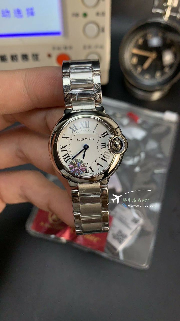 AF超A复刻高仿女表 Cartier  蓝气球28毫米系列W6920038手表 / K372