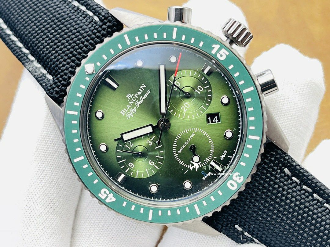JB厂宝珀五十噚系列5200-0153-B52A（极光绿顶级复刻高仿手表）腕表 