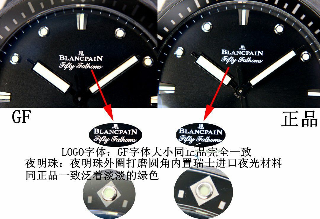 GO/GFBlancpain  Fifty Fathoms  top 复刻高仿手表5005-0153-naba，5000-0240-O52A，5000-1153-H52A wrist watch  / BP078