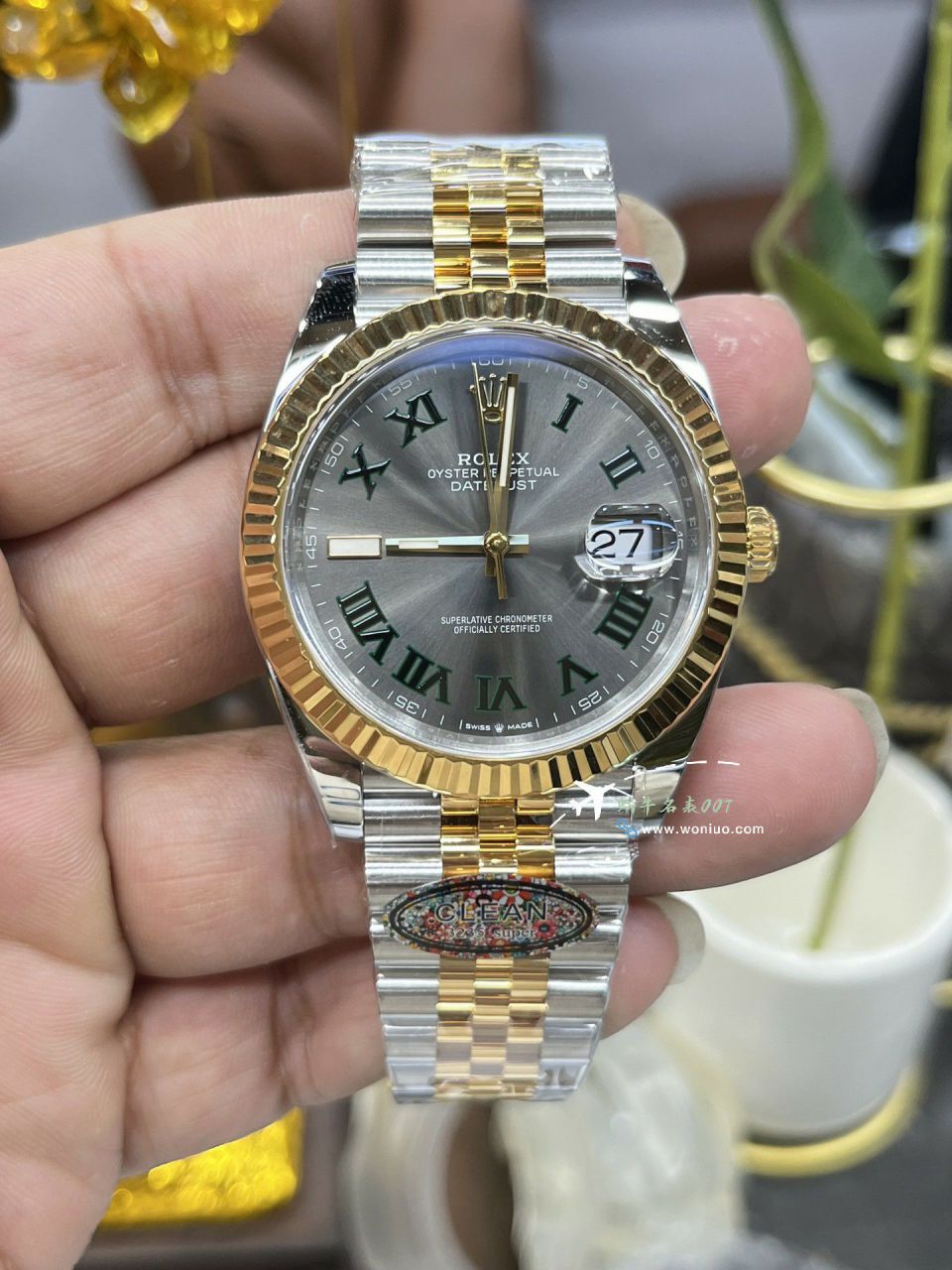 CLEAN Rolex   Datejust 41毫米 top 复刻高仿手表m126334-0022 wrist watch (绿罗&绿萝) / R872