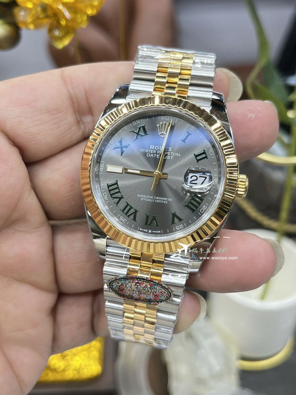 CLEAN Rolex   Datejust 41毫米 top 复刻高仿手表m126334-0022 wrist watch (绿罗&绿萝) 