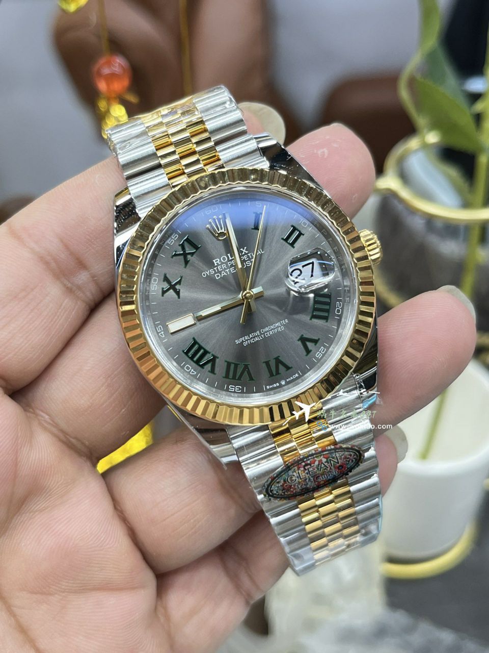 CLEAN Rolex   Datejust 41毫米 top 复刻高仿手表m126334-0022 wrist watch (绿罗&绿萝) 