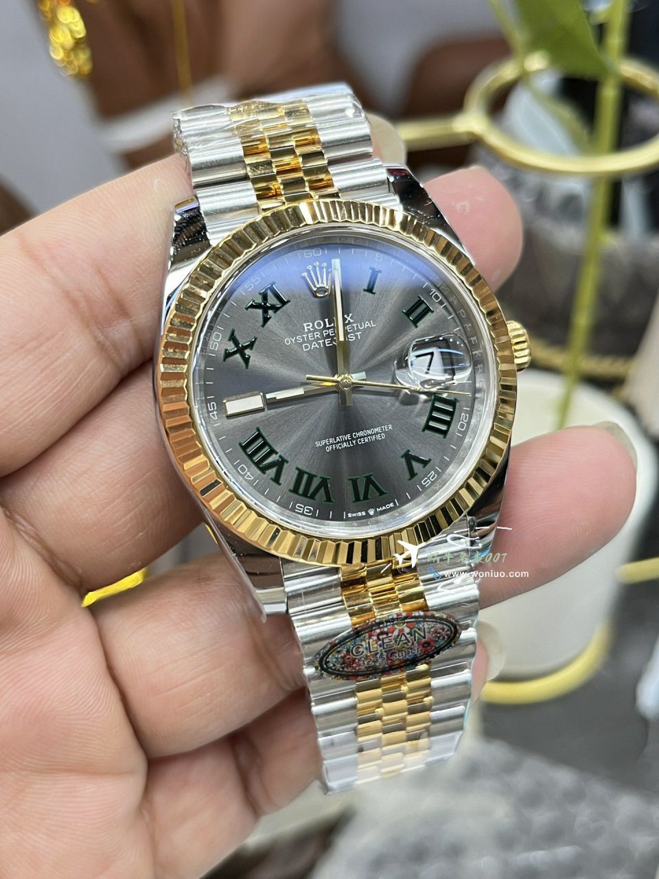 CLEAN Rolex   Datejust 41毫米 top 复刻高仿手表m126334-0022 wrist watch (绿罗&绿萝) 