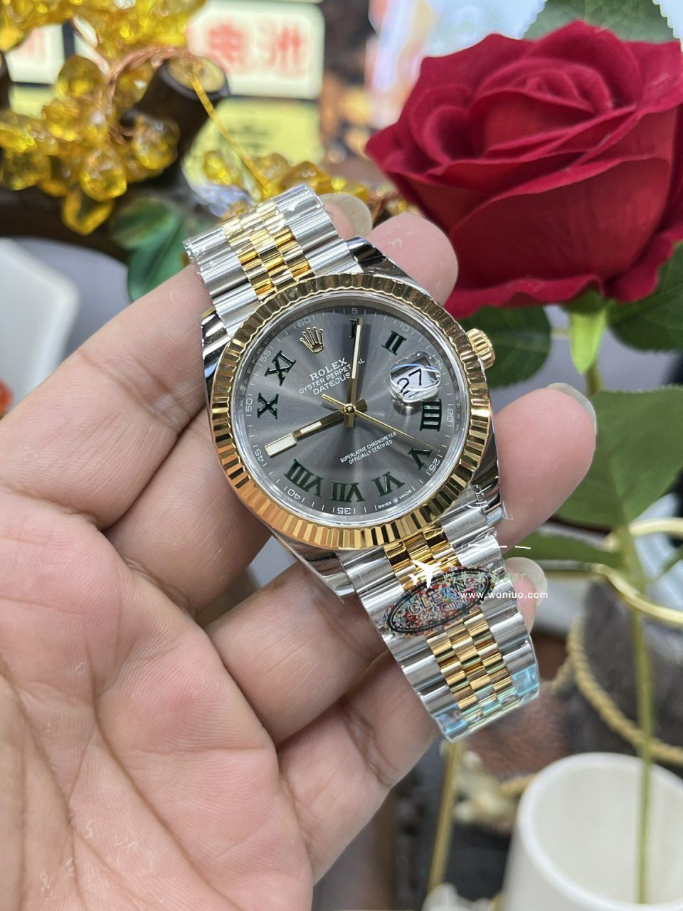 CLEAN Rolex   Datejust 41毫米 top 复刻高仿手表m126334-0022 wrist watch (绿罗&绿萝) / R872