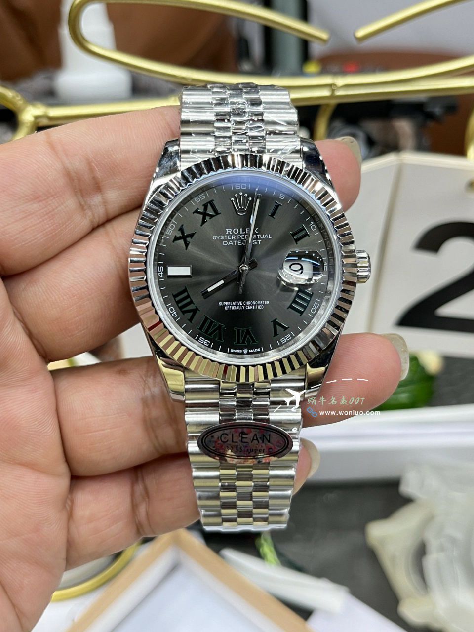 CLEAN Rolex   Datejust 41毫米 top 复刻高仿手表m126334-0022 wrist watch (绿罗&绿萝) 