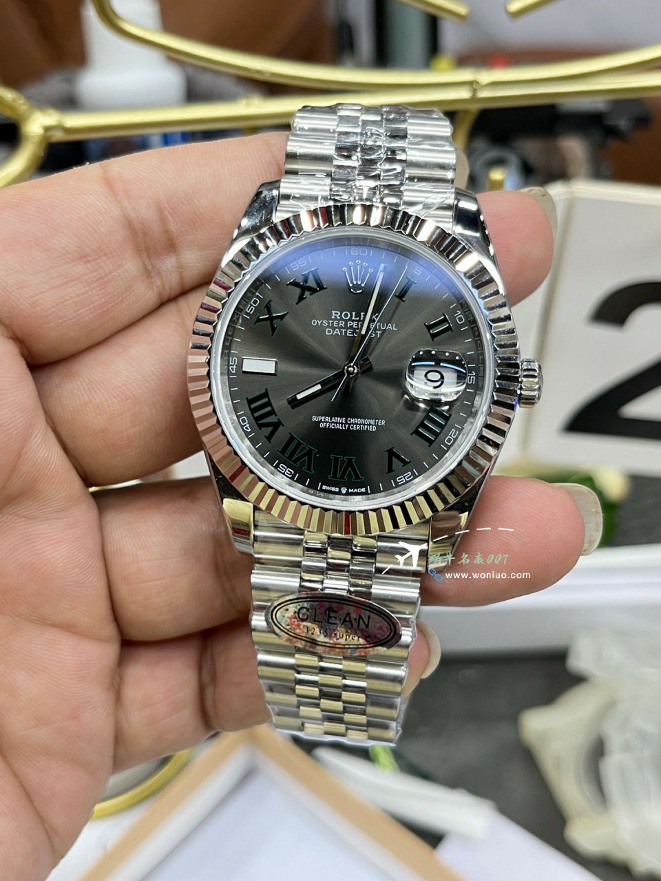 CLEAN Rolex   Datejust 41毫米 top 复刻高仿手表m126334-0022 wrist watch (绿罗&绿萝) 