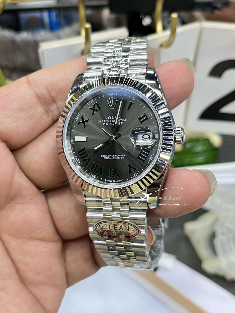 CLEAN Rolex   Datejust 41毫米 top 复刻高仿手表m126334-0022 wrist watch (绿罗&绿萝) 