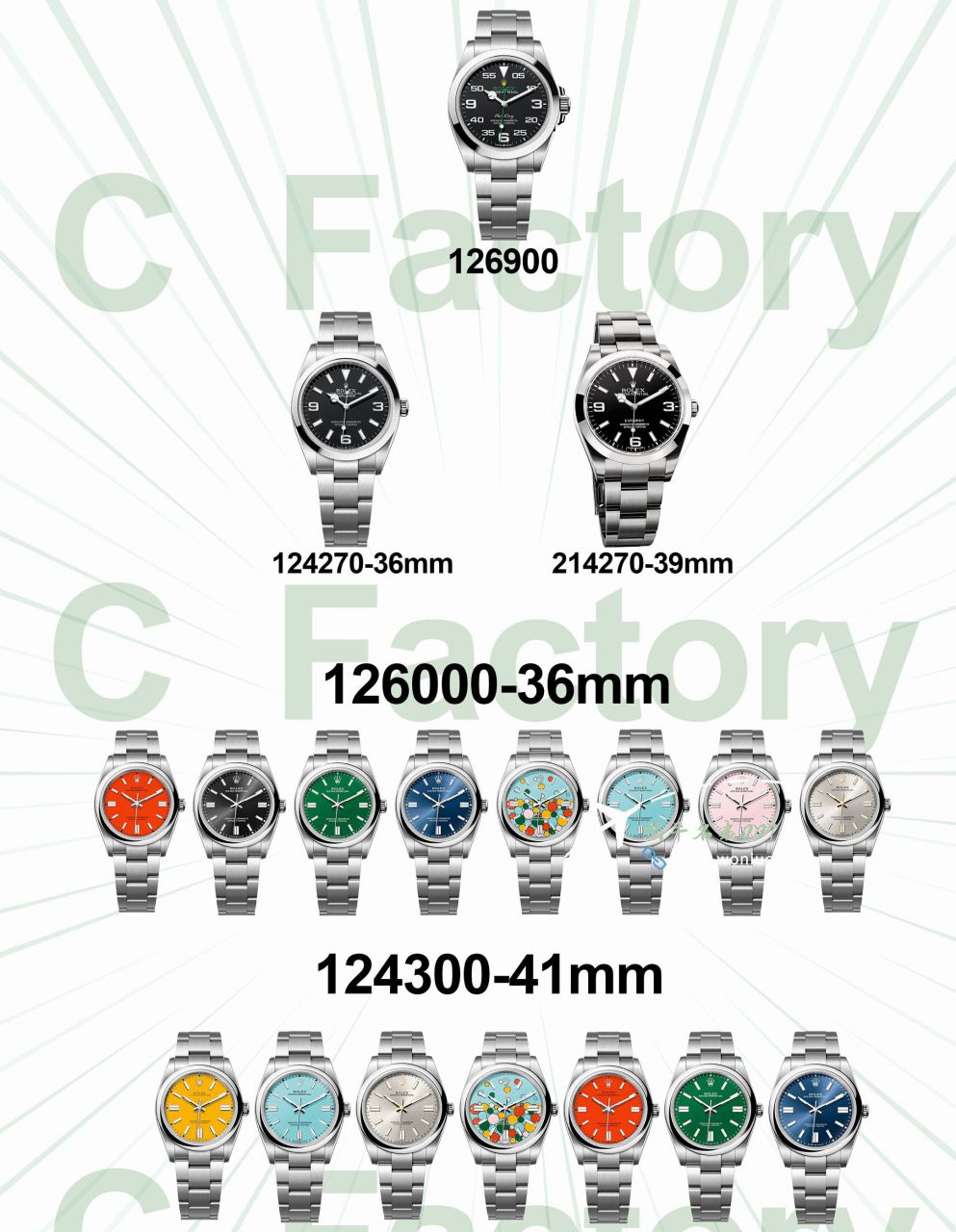 clean厂劳力士蚝式恒动41毫米复刻高仿手表系列m124300-0005腕表 
