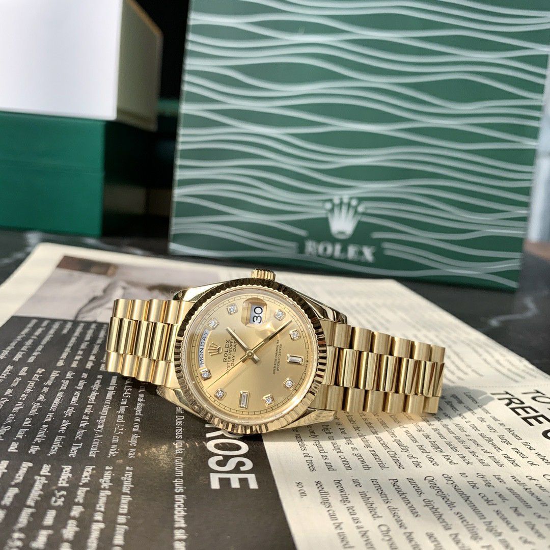  Rolex  Day-Date 型烟熏渐变绿超A高仿复刻手表m128238-0069 wrist watch  / R888