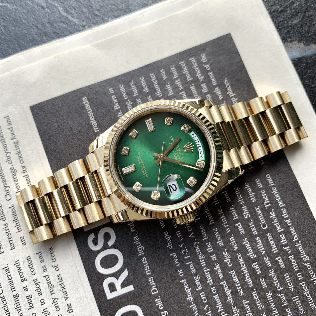  Rolex  Day-Date 型烟熏渐变绿超A高仿复刻手表m128238-0069 wrist watch  