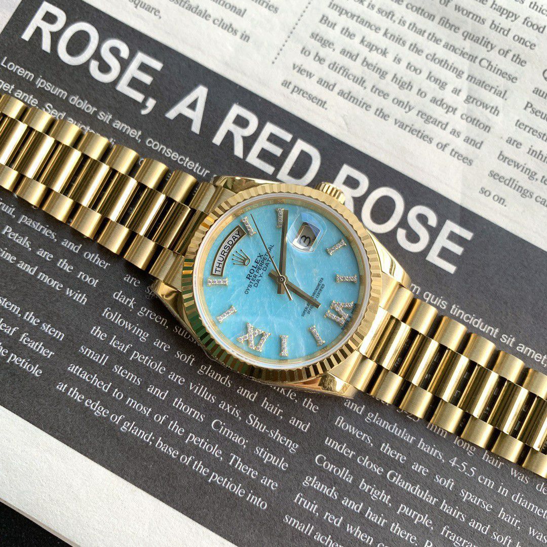  Rolex  Day-Date 型烟熏渐变绿超A高仿复刻手表m128238-0069 wrist watch  / R888