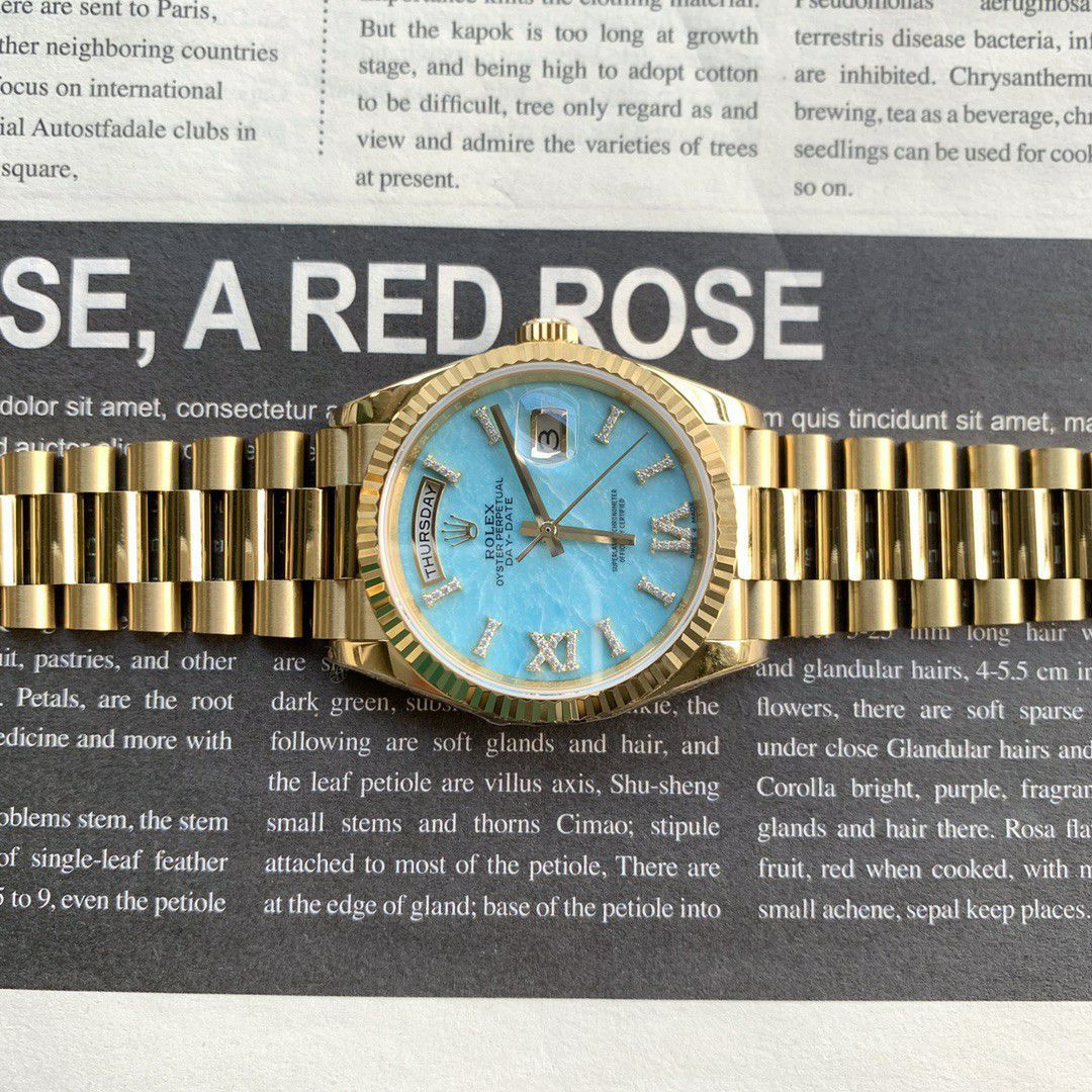  Rolex  Day-Date 型烟熏渐变绿超A高仿复刻手表m128238-0069 wrist watch  