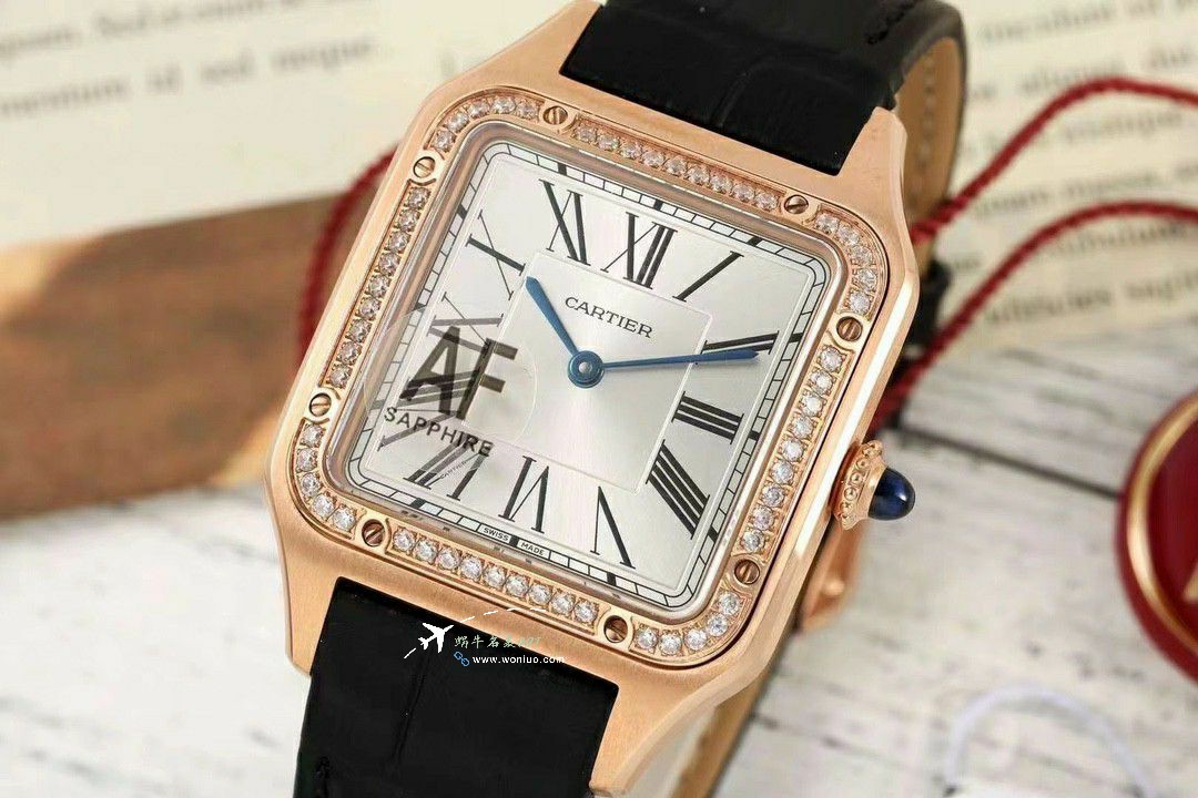 AF Cartier   Santos 大号中号集合WJSA0016，WJSA0017，WJSA0019 top 复刻高仿手表 / K377