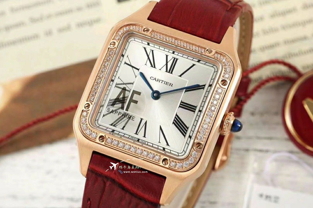 AF Cartier   Santos 大号中号集合WJSA0016，WJSA0017，WJSA0019 top 复刻高仿手表 / K377