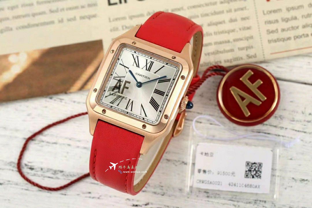 AF Cartier   Santos 大号中号集合WJSA0016，WJSA0017，WJSA0019 top 复刻高仿手表 / K377