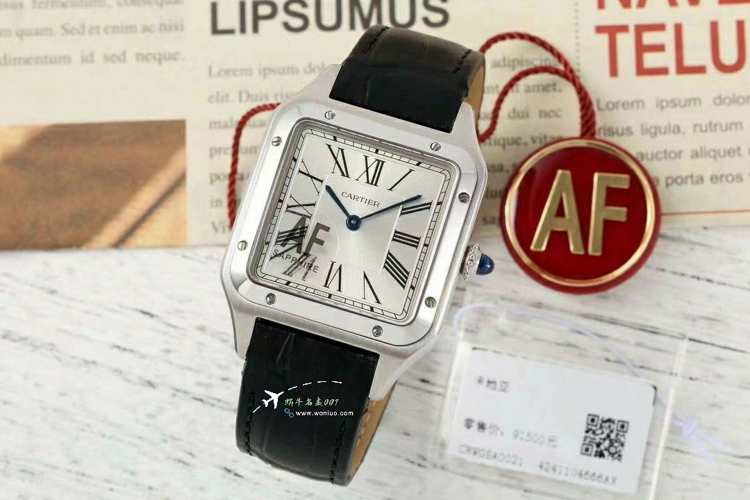 AF Cartier   Santos 大号中号集合WJSA0016，WJSA0017，WJSA0019 top 复刻高仿手表 / K377