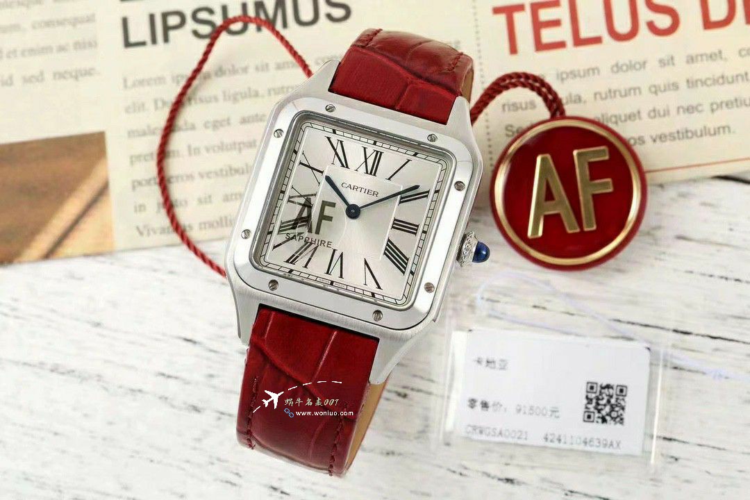 AF Cartier   Santos 大号中号集合WJSA0016，WJSA0017，WJSA0019 top 复刻高仿手表 / K377