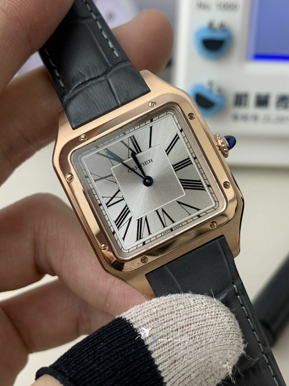 AF Cartier   Santos 大号中号集合WJSA0016，WJSA0017，WJSA0019 top 复刻高仿手表 / K377