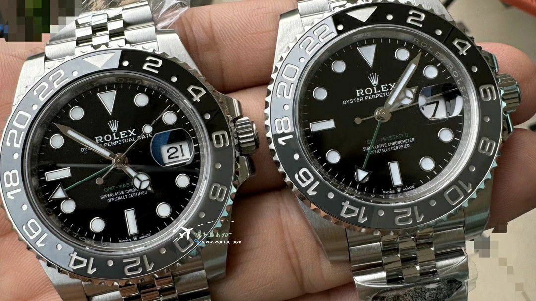  Rolex  GMT MASTER m126710grnr-0003黑灰皮蛋圈 clean Factory 真品对比 top 复刻高仿手表 