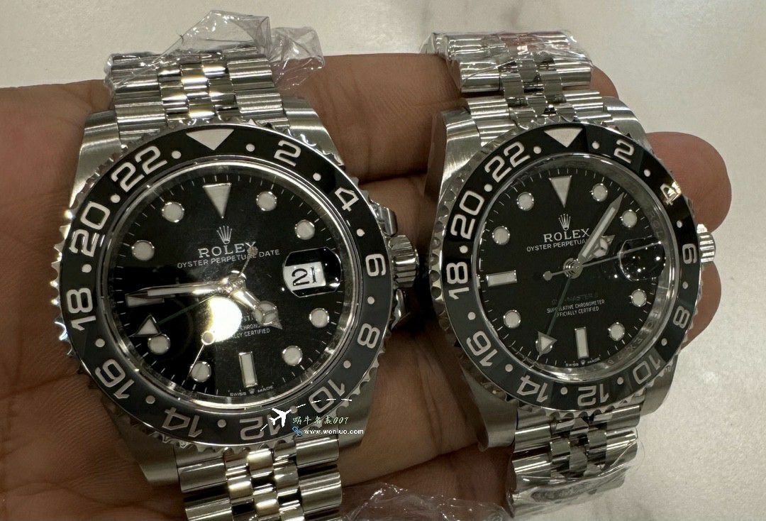  Rolex  GMT MASTER m126710grnr-0003黑灰皮蛋圈 clean Factory 真品对比 top 复刻高仿手表 