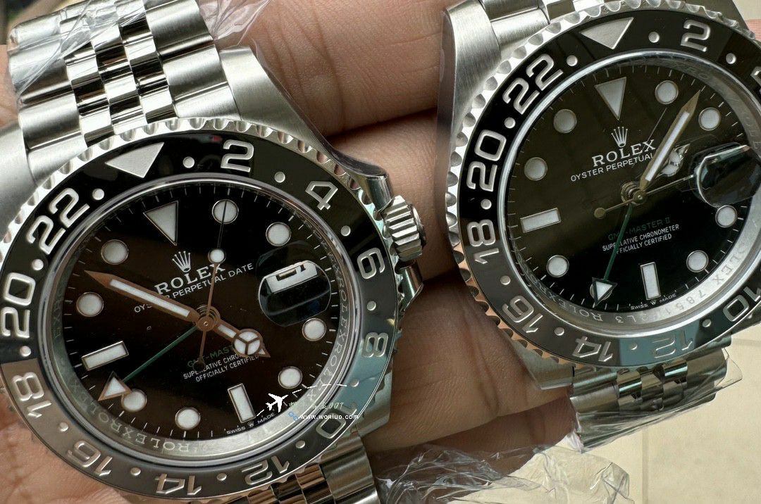  Rolex  GMT MASTER m126710grnr-0003黑灰皮蛋圈 clean Factory 真品对比 top 复刻高仿手表 