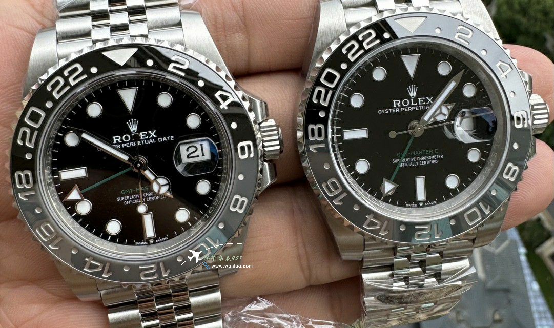  Rolex  GMT MASTER m126710grnr-0003黑灰皮蛋圈 clean Factory 真品对比 top 复刻高仿手表 / R893