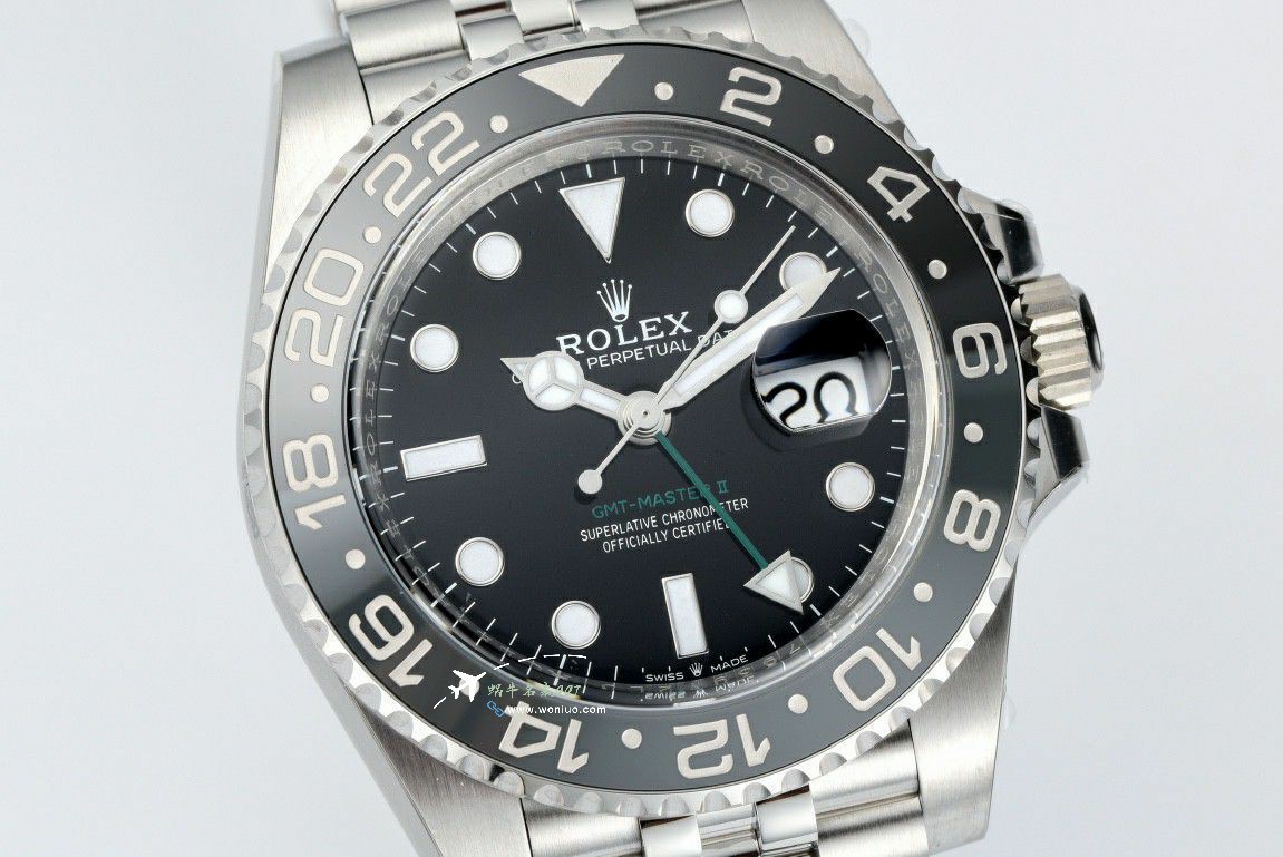  Rolex  GMT MASTER m126710grnr-0003黑灰皮蛋圈 clean Factory 真品对比 top 复刻高仿手表 / R893