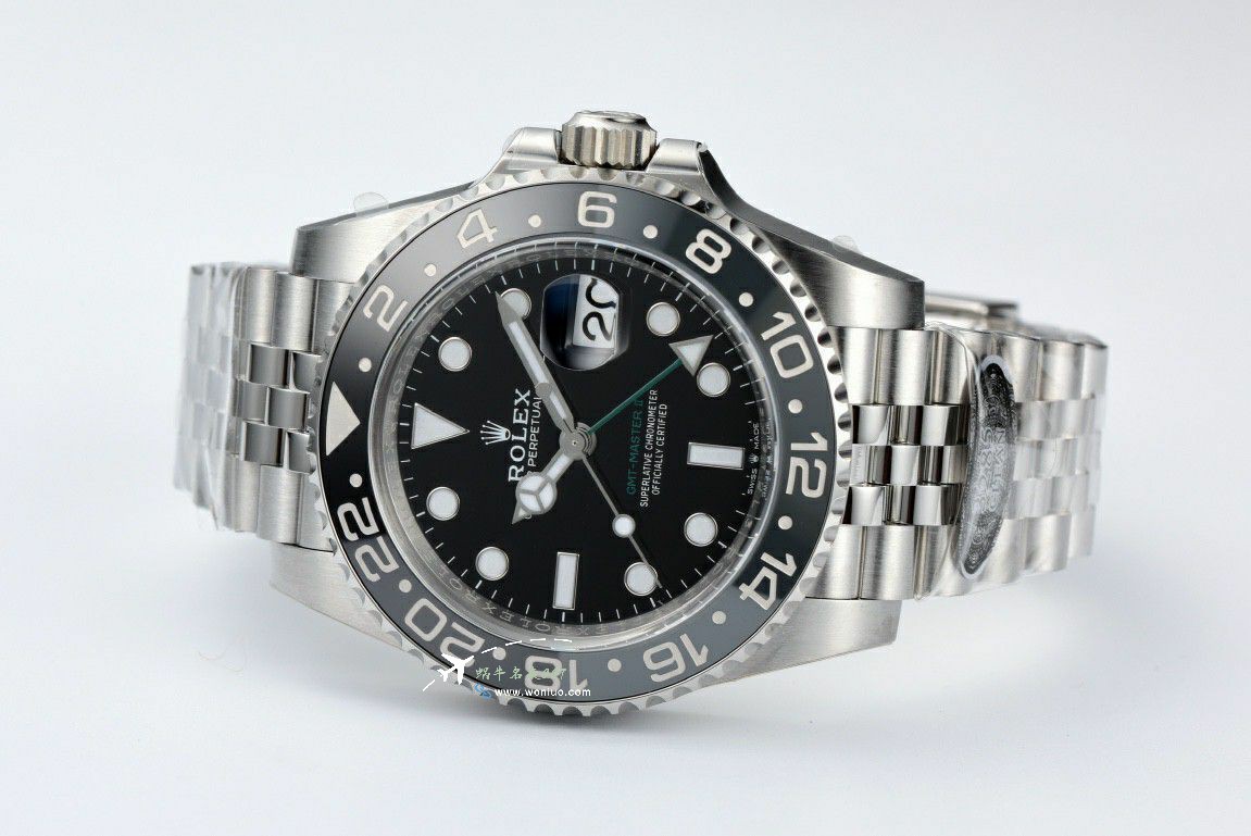  Rolex  GMT MASTER m126710grnr-0003黑灰皮蛋圈 clean Factory 真品对比 top 复刻高仿手表 / R893