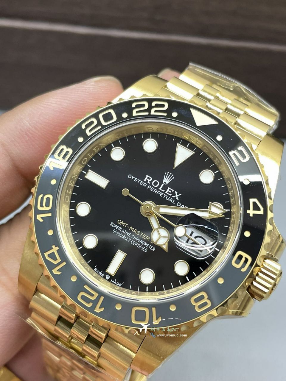 clean Rolex  GMT MASTER II GMT全金m126718grnr-0001高端复刻高仿手表 wrist watch  / R895